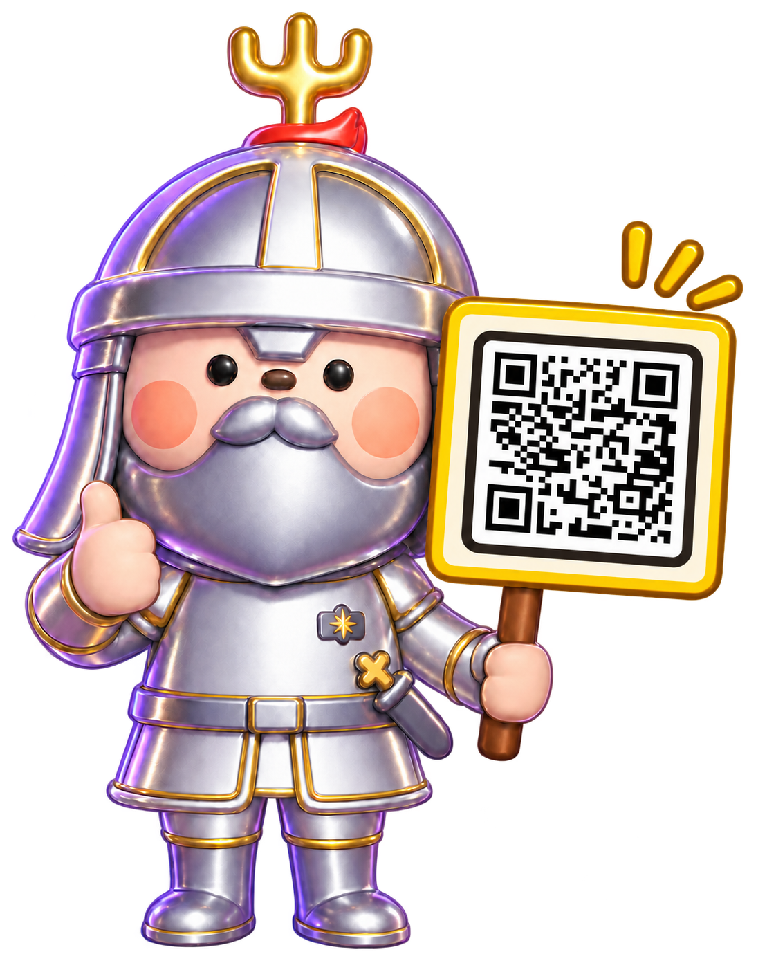 강감찬 캐릭터와 축제 홈페이지 QR 코드